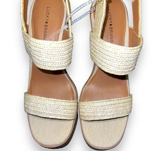 ✅LUCKY BRAND Delukah Womens Ankle Strap Slingback Wedge Sandals Sz 8.5 - Picture 6 of 7